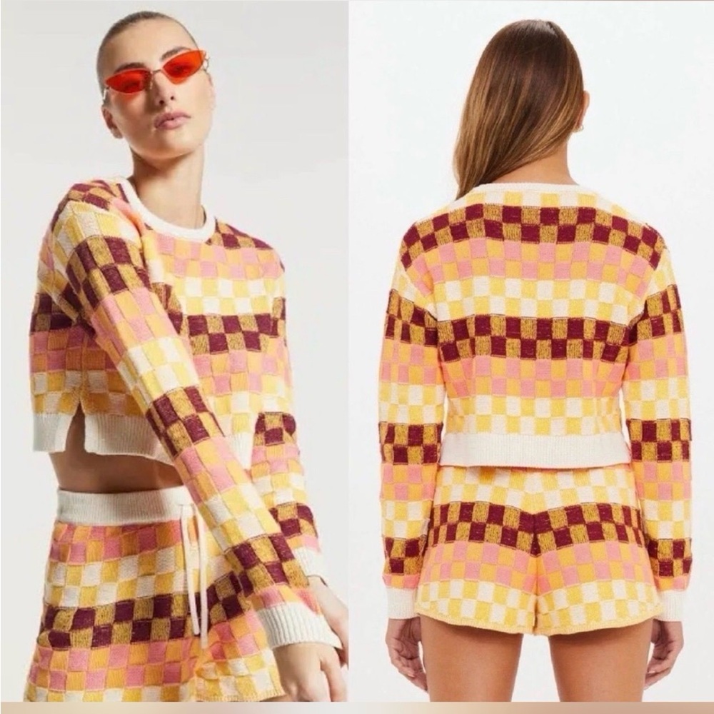 The Upside Pink and Yellow Checkered Set